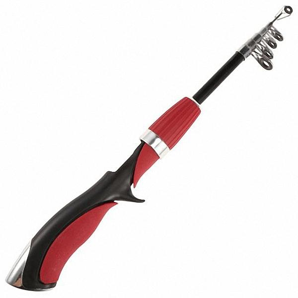 1.4m Portable Retractable Lure Fishing Rod Mini Sea Pole - Red