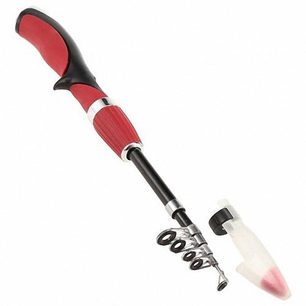 1.4m Portable Retractable Lure Fishing Rod Mini Sea Pole - Red